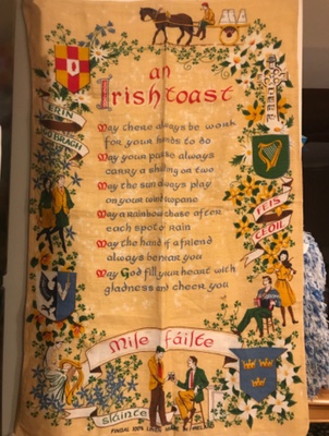 Irish tapestry in our dining room. 