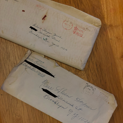 Letters from my great aunt to my grandma