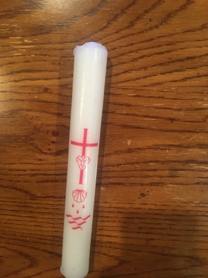 The candle from when I was baptized 