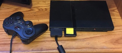 A Playstation 2 gaming console