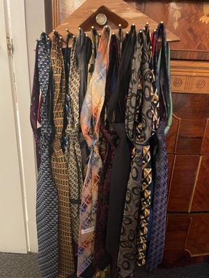 Some of my gifted and inherited ties.