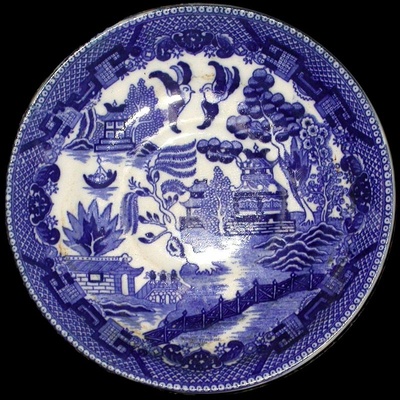 Blue Willowware Plate
