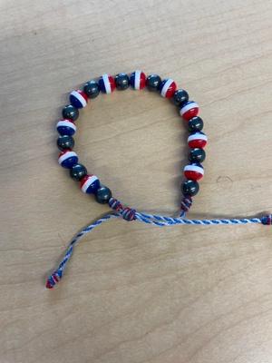 Bracelet in the color of Dominican flag