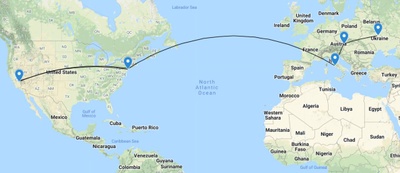 This was the path that my mother travelled to reach the United States