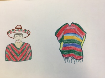 A colorful poncho 