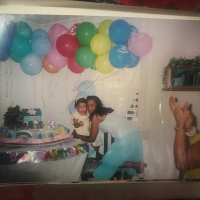 My mom and me on my 3rd birthday