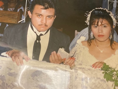 my parents on their wedding day