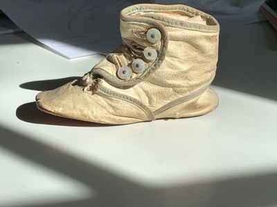My great grandfather's baby shoe.