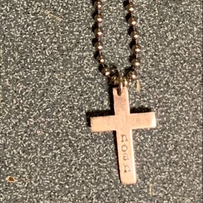 Cross necklace with sliver chain