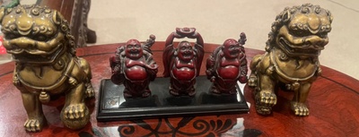 Foo Dogs and Buddha protecting and blessing the family