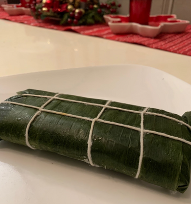 Hallaca (wrapped in plantain leaves)