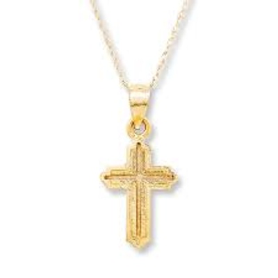 Gleaming Gold Cross Necklace 