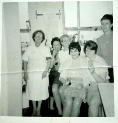 My grandmother with her coworkers in London, 1960s