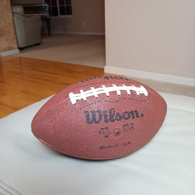 A Wilson leather football