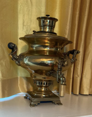 My family's shiny, metal samovar