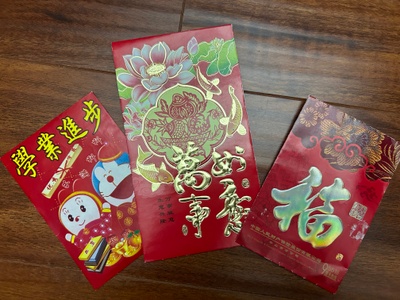 These are three of my red envelopes.