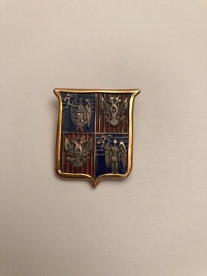 Family crest pin from grandma