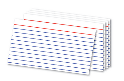 Index Cards that recipes were written on