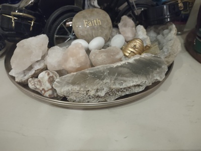 Photo of family's rock collection