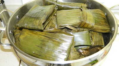 Tamales in a "Vaporera" 