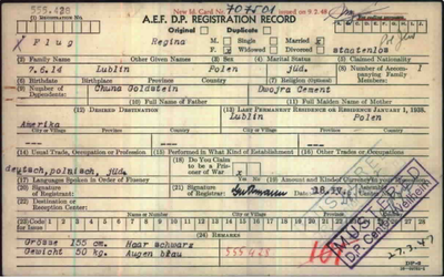 Registration Card