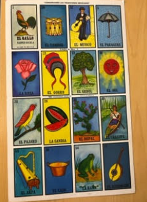 This is the game board for Loteria.