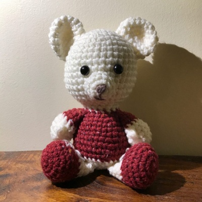 Farewell gift of a hand-made teddy bear.