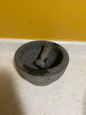 My mothers mortar and pestle.