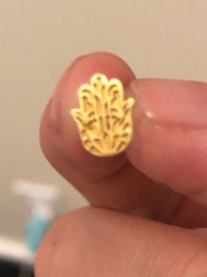 Gold Hamsa Hand earring