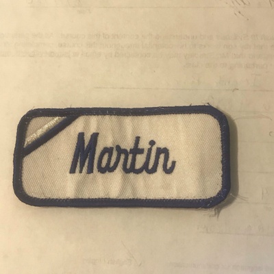 My dad's name patch. 