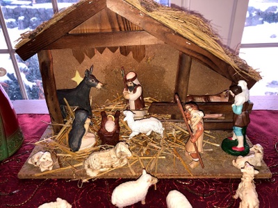The Manger Scene With Jesus