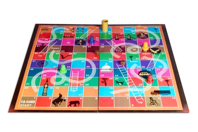 Snakes And Ladder Board Game ( Plywood MDF )