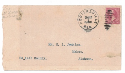 Front of Envelope for Letter
