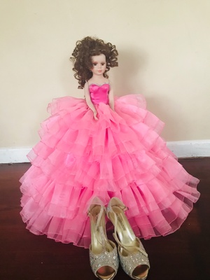 Doll and shoes from my quinceanera