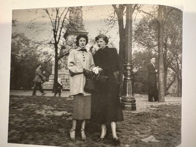 Left to right: My great Grandmother Mary in Dorchester with her Sister Milie. Mary wrote this book about her life and shared the stories about the horse statues from England