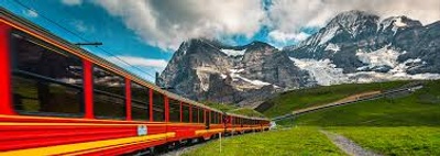 A train going off into the distance