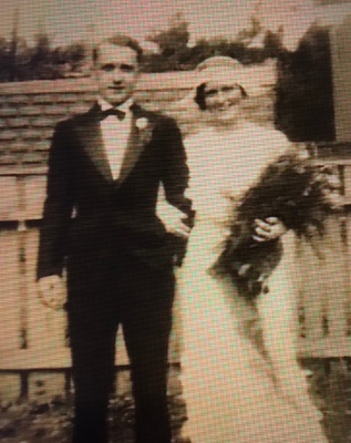 My grandfather on his brother's wedding day. (1933)
