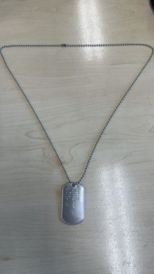 Military dog tag necklace 