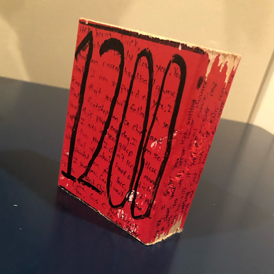 A wooden red block 