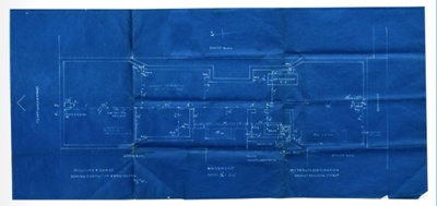 Blueprint of store at 179 E. Houston