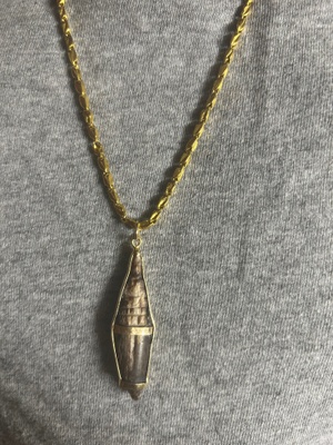Gold necklace w/ buddha pendant 