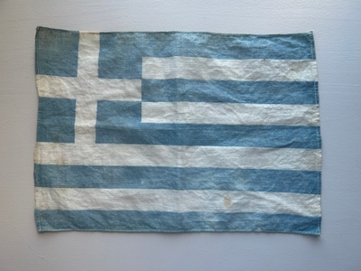 small cloth Greek flag