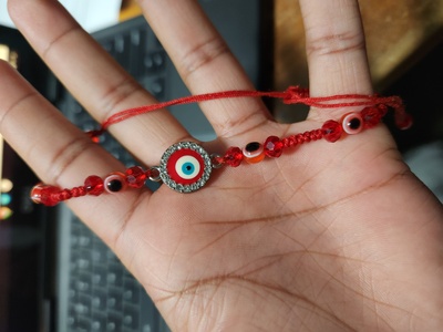 This is my Turkish eye bracelet. 