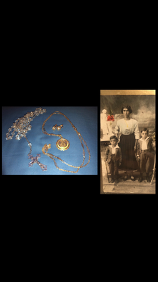 Jewelry from Italy  -  old family photo 