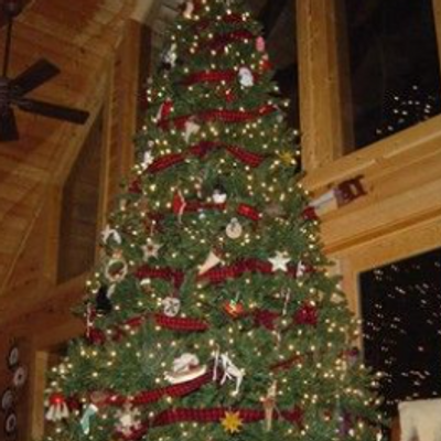 Christmas tree at grandmas 