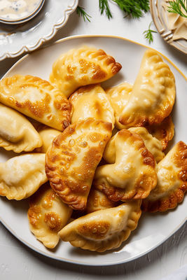 Plate of Polish Pierogies.