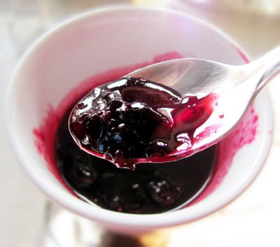 Dark red jam made of Romanian berries