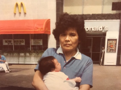Me and my grandmother, 1989, Evanston