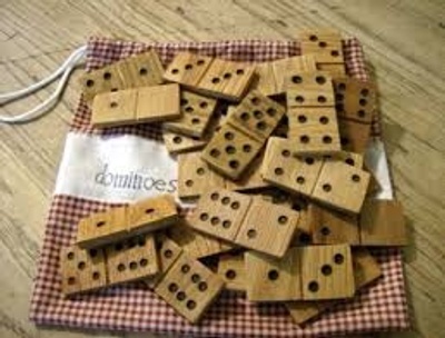 Wooden Dominoes Set