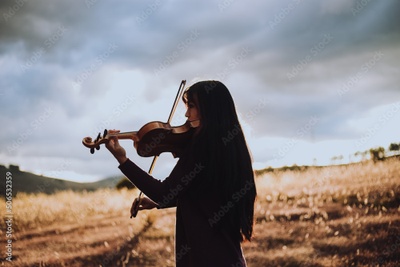 The violin in the mountains.